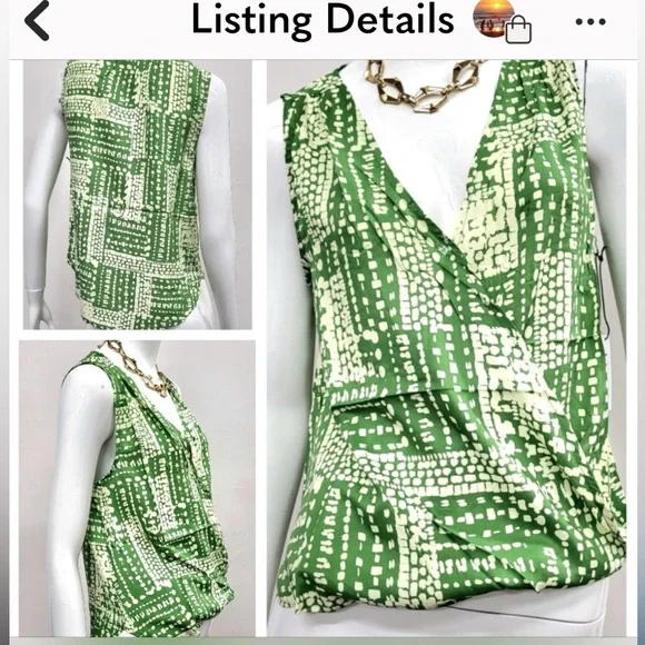 Very vibrant green and off white Nwt - Picture 7 of 8